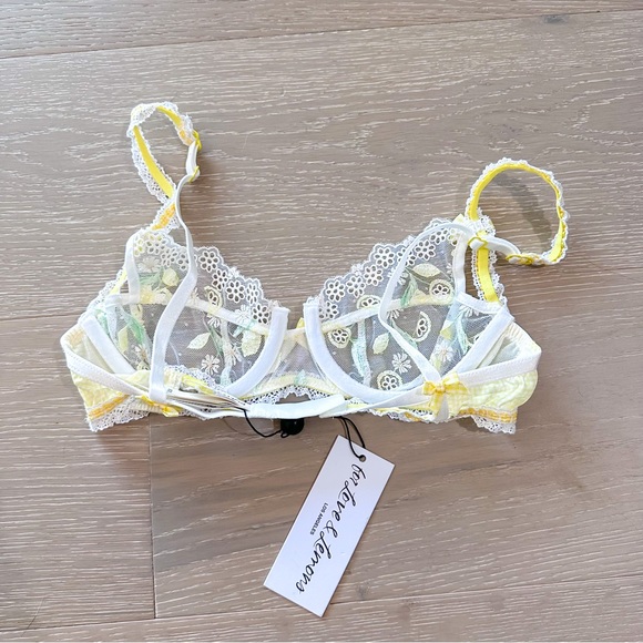 NWT For Love & Lemons Daisy Bra XXS Cottagecore Coquette Whimsical Festival - Picture 6 of 7